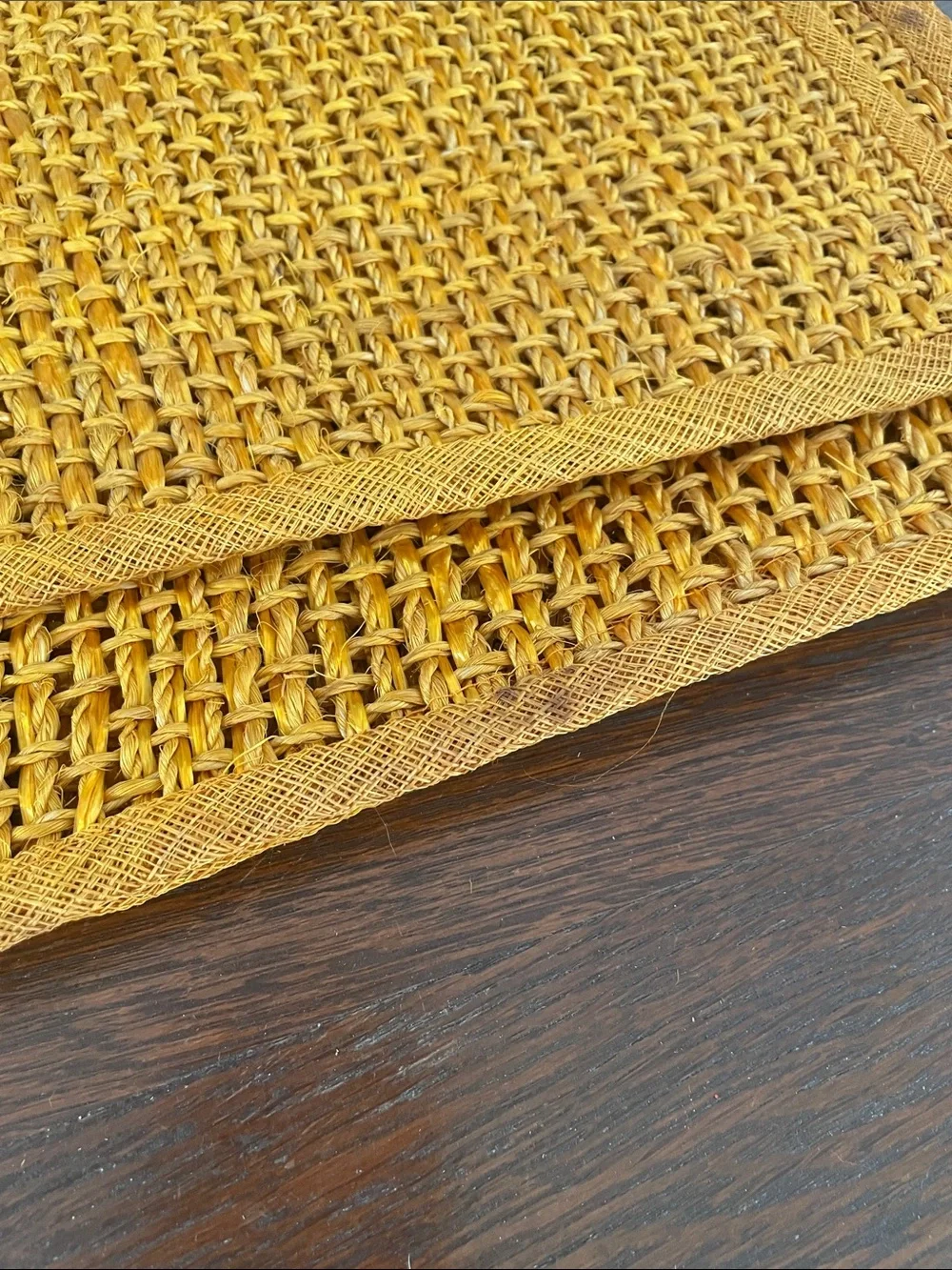 Orange boho style placemats set of 4